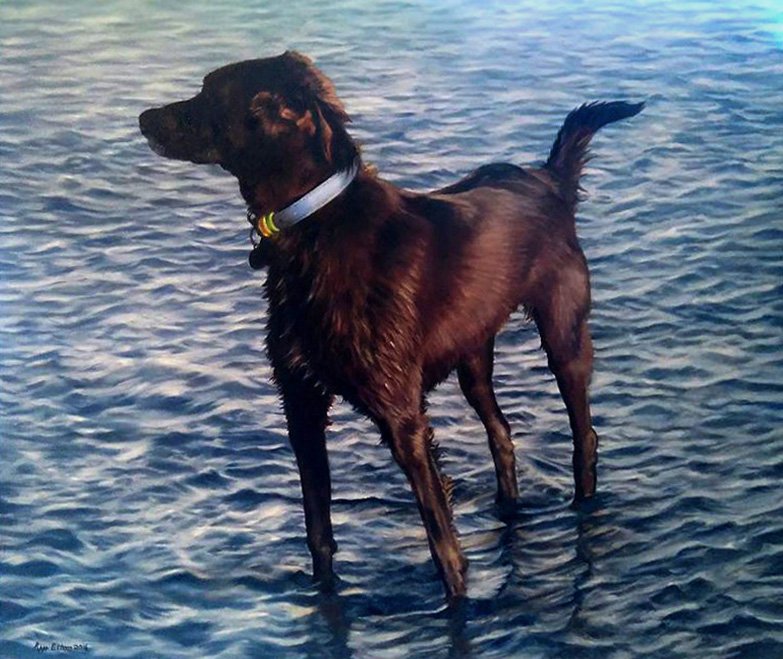Dog portrait oil painting by UK pet artist Pippa Elton